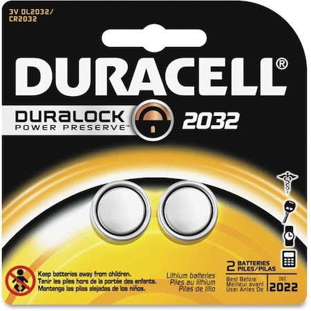 Geographics Coin Button Lithium Batteries, 2PK DURDL2032B2PK